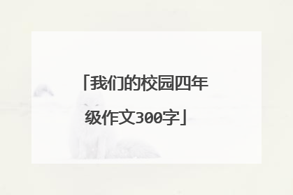 我们的校园四年级作文300字