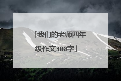 我们的老师四年级作文300字