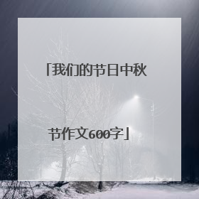 我们的节日中秋节作文600字