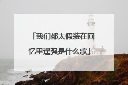 我们都太假装在回忆里逞强是什么歌