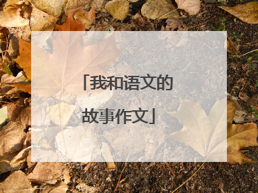 我和语文的故事作文
