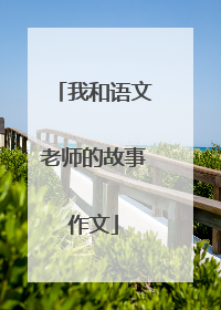 我和语文老师的故事作文