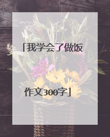 我学会了做饭作文300字