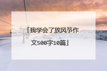 我学会了放风筝作文500字10篇