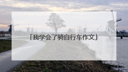 我学会了骑自行车作文