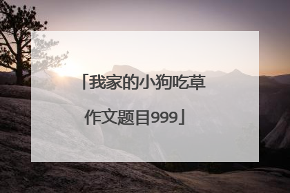 我家的小狗吃草作文题目999