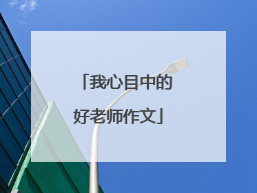 我心目中的好老师作文