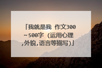 我就是我 作文300～500字 (运用心理,外貌,语言等描写)