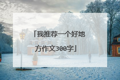 我推荐一个好地方作文300字