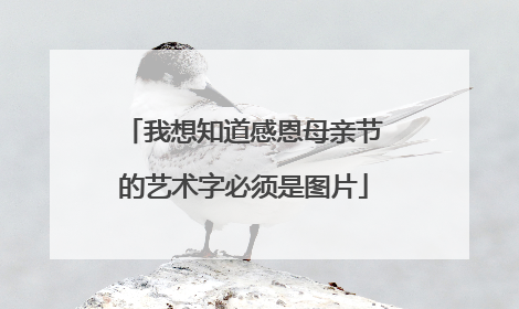 我想知道感恩母亲节的艺术字必须是图片