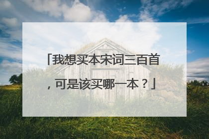 我想买本宋词三百首，可是该买哪一本？
