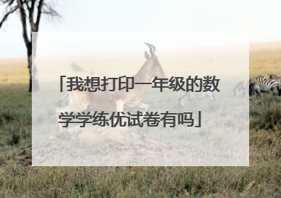我想打印一年级的数学学练优试卷有吗