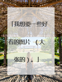 我想要一些好看的图片 (大张的)。