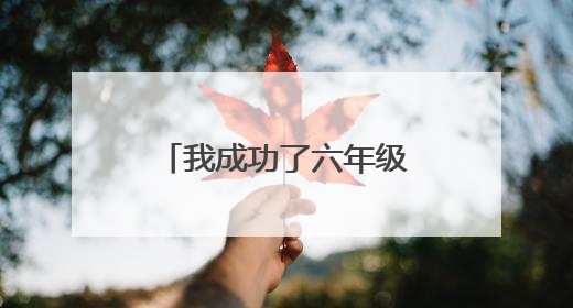 我成功了六年级作文300字