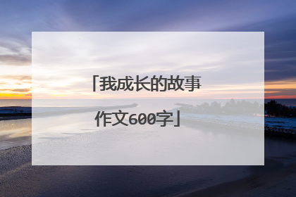 我成长的故事作文600字