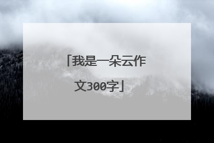 我是一朵云作文300字