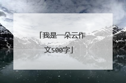 我是一朵云作文500字