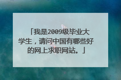 我是2009级毕业大学生，请问中国有哪些好的网上求职网站。