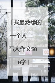 我最熟悉的一个人 - 写人作文500字