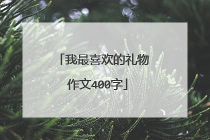 我最喜欢的礼物作文400字