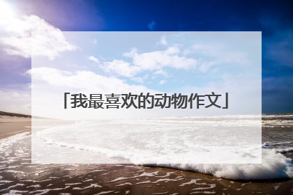 我最喜欢的动物作文