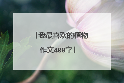 我最喜欢的植物作文400字