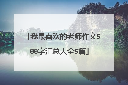我最喜欢的老师作文500字汇总大全5篇