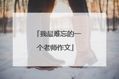 我最难忘的一个老师作文