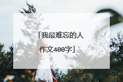 我最难忘的人作文400字
