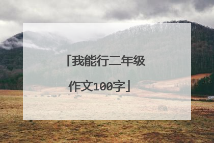 我能行二年级作文100字