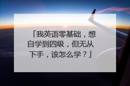 我英语零基础,想自学到四级,但无从下手,该怎么学?
