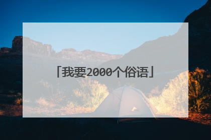 我要2000个俗语