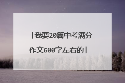 我要20篇中考满分作文600字左右的