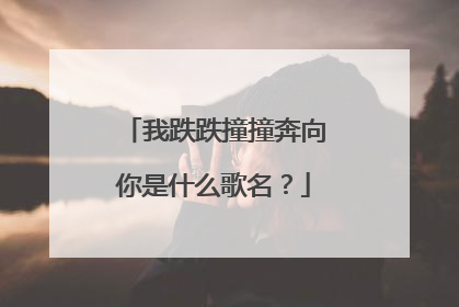 我跌跌撞撞奔向你是什么歌名?