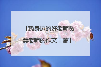 我身边的好老师赞美老师的作文十篇