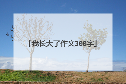 我长大了作文300字