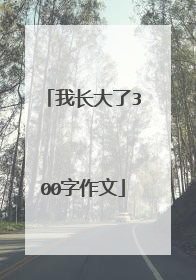 我长大了300字作文
