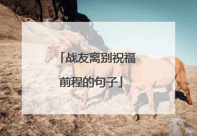 战友离别祝福前程的句子