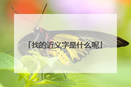 找的近义字是什么呢