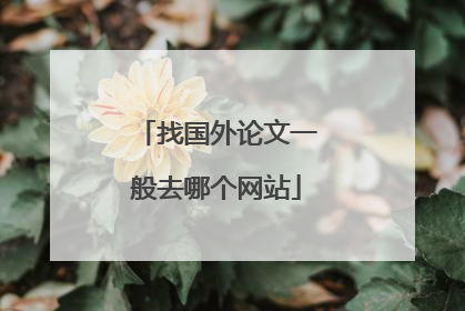 找国外论文一般去哪个网站