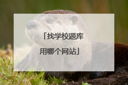 找学校题库用哪个网站