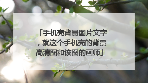 手机壳背景图片文字，就这个手机壳的背景高清图和该图的画师