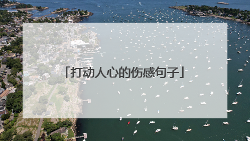 打动人心的伤感句子