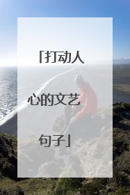 打动人心的文艺句子