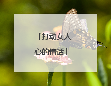 打动女人心的情话