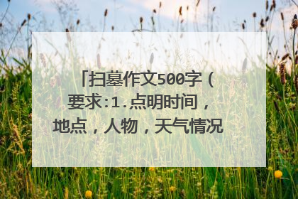 扫墓作文500字(要求:1.点明时间,地点,人物,天气情况及人物心情扫墓过程你的所见、所闻、所感