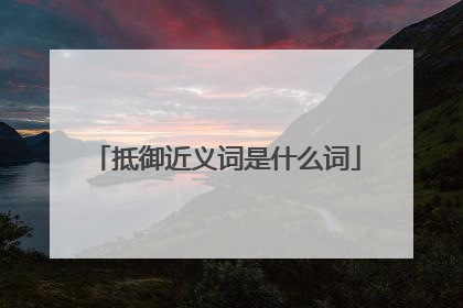 抵御近义词是什么词