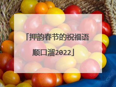 押韵春节的祝福语顺口溜2022