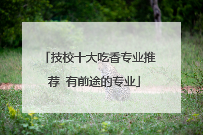 技校十大吃香专业推荐 有前途的专业
