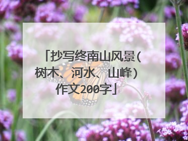 抄写终南山风景(树木、河水、山峰)作文200字